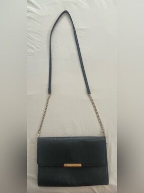 H&M Black Shoulder Bag with Gold Chain Detail